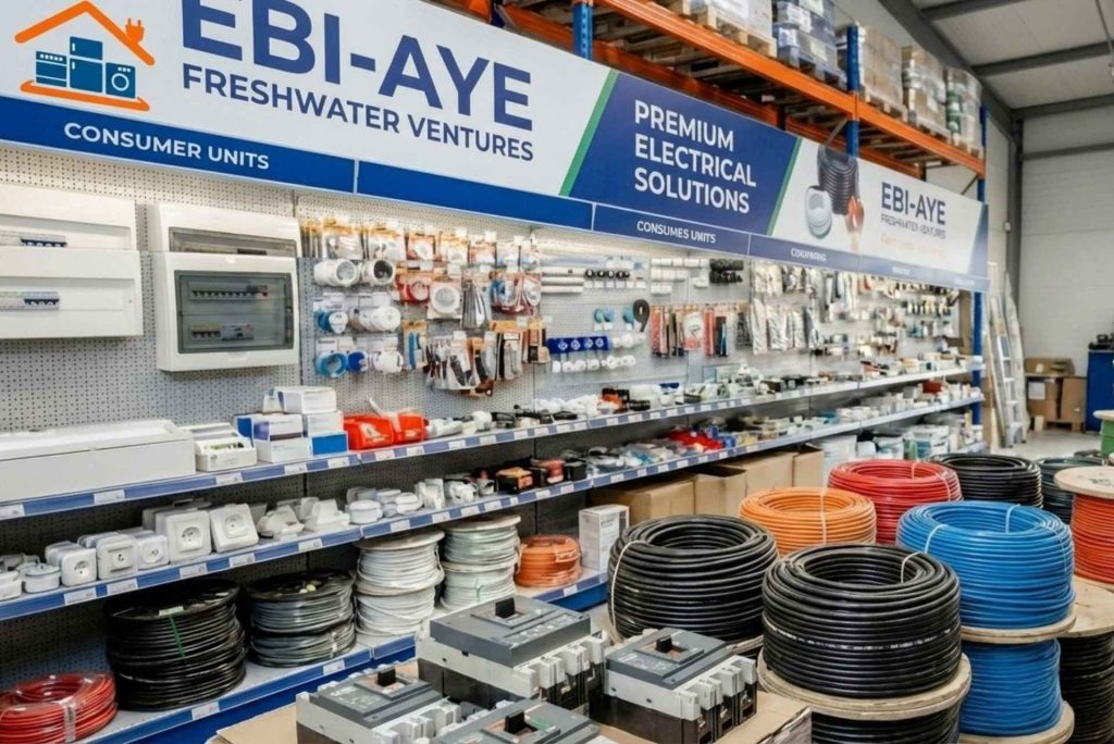 Premium electrical appliances including circuit breakers and cables from EBI-AYE FRESHWATER